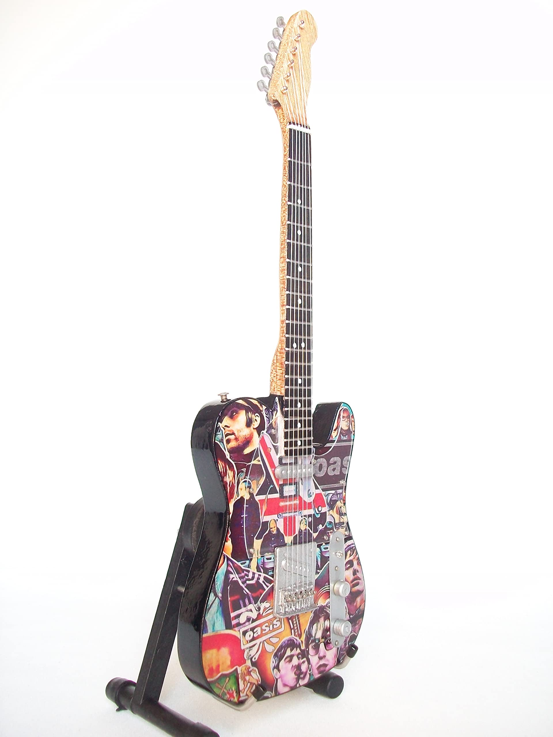 【全4種】タイトー ミニチュアロックギター 新品 ミニチュアロックギター 4色セット 白 赤 黒 茶色 スタンド